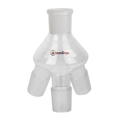Borosilicate glass adapter for collecting flask