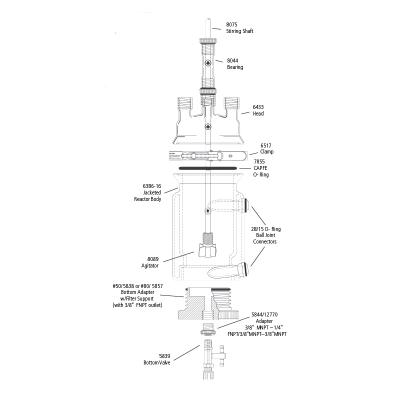 6000ml Jacketed Filter Reactor, Pressure Version