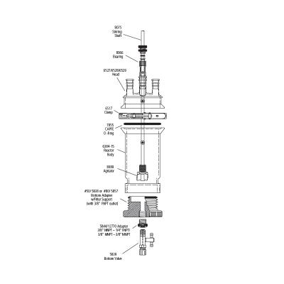 6000ml Unjacketed Filter Reactor