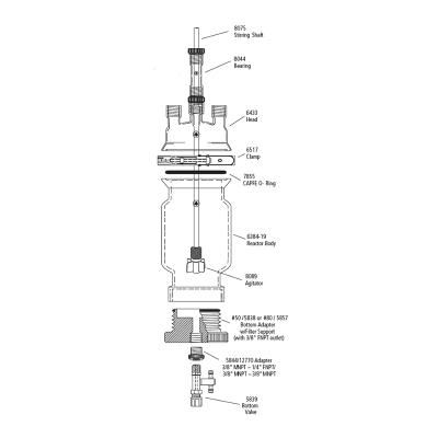 6000ml Unjacketed Filter Reactor, Pressure Version