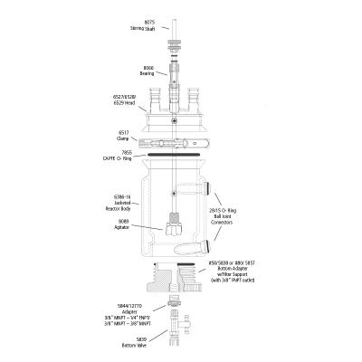 6000ml Jacketed Filter Reactor