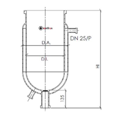 Heatable reaction vessels with thermal jacket and bottom outlet
